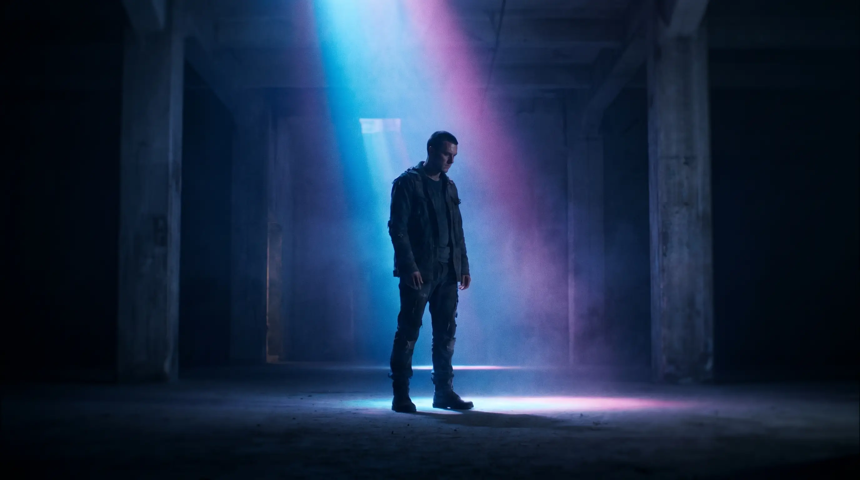 Cinematic frame from a brand production